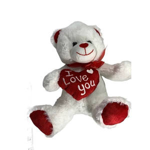 Burton and Burton white valentines bear with I love‎ you heart
